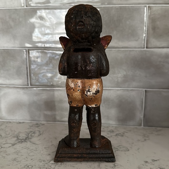 Vintage Americana Boy with Watermelon Dime Bank - Picture 3 of 5